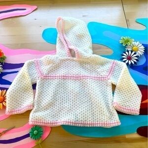 Vintage 1980s Knit Hoodie Sweater 1-12 Months